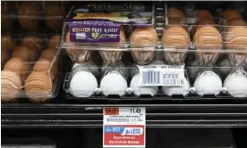  ?? Photograph: Anadolu Agency/Getty Images ?? Eggs for sale in New York this week.