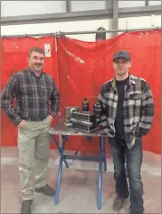  ?? / Contribute­d ?? Cedartown welding instructor Matt Hayden (left) and SkillsUSA Top 3 finalist to represent the world this summer won earlier in the month at the National level.
