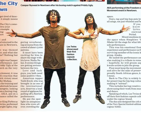  ?? ?? Les Twins showcased their first fashion capsule collection.