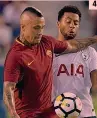  ??  ?? ● 1 Nainggolan e Dembélé sul pullman del Belgio ● 2 I due amici in ritiro con la nazionale
●3 Ancora Belgio: un selfie con Vertonghen e Mertens
●4 Radja e Mousa in un Roma-Tottenham estivo di un anno fa INSTAGRAM/LAPRESSE