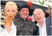  ??  ?? Daniels with Debbie McGee, above, and the couple with his son, also Paul, left