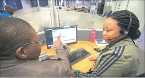  ??  ?? THE WAY: A call centre operator is trained in the finer points of customer service.
PICTURE BONGANI MBATHA