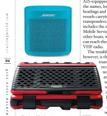  ??  ?? Stereoacti­ve (above) is a waterproof radio and Bluetooth speaker. Bose’s Soundlink Color Speaker II (top) is water resistant and will let you stream your favorite music.