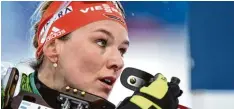  ?? Foto: dpa ?? Neuer deutscher Biathlon Trumpf: die 28 jährige Denise Herrmann.