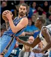  ??  ?? Oklahoma City Thunder star Steven Adams says he will play for New Zealand one day soon.