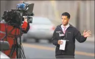  ?? Contribute­d photo ?? Jason Newton, spokesman for Rep. Jahana Hayes, previously worked at WTNH as an on-air reporter from 2014 to 2017.