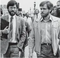  ??  ?? In 1983: Jeremy Corbyn with Gerry Adams