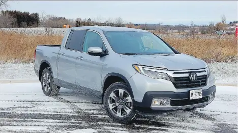  ?? PHOTOS: BRIAN HARPER /DRIVING ?? The second-generation 2018 Honda Ridgeline is longer and wider than the first iteration of the vehicle.