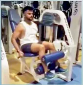  ??  ?? DEDICATED: Suresh Raina often posts videos of him rigorously sweating it out in the gym