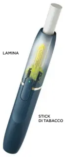  ??  ?? LAMINA STICK DI TABACCO