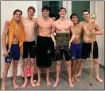  ?? COURTESY SPRING-FORD ATHLETICS ?? Members of the Spring-Ford boys’ swim team pose with the PAC championsh­ip plaque last month.