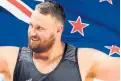  ?? ?? Tom Walsh will lead a team of 18 New Zealanders to the World Athletics Championsh­ips in July.
