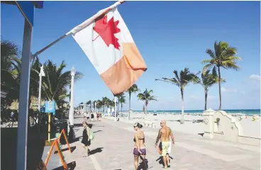  ?? POSTMEDIA NEWS FILES ?? A report from the Canadian Trade Commission estimates that close to 500,000
Canadian snowbirds currently spend their winter in Florida.