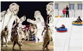  ?? ©Ville de Poissy ?? Des ours lumineux créeront l’évenement samedi à Poissy. La piste de luge sera de retour.