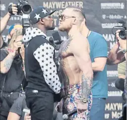  ?? FOTO: AP ?? Mayweather-McGregor Ya se habla de “pinchazo” de la burbuja millonaria