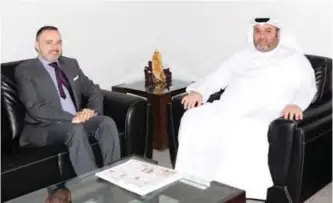  ??  ?? KUWAIT: French Ambassador to Kuwait Christian Nakhle visited Kuwait Times yesterday and met with Editor-inChief Abd Al-Rahman Al-Alyan. The two sides discussed issues of common interest. —Photo by Joseph Shagra