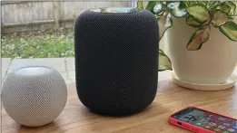  ??  ?? The HomePod mini is a lot smaller than its big brother.