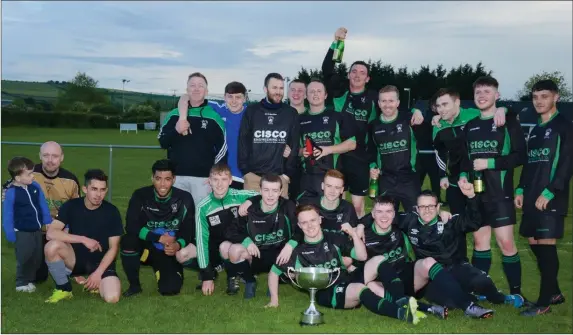  ??  ?? Duleek celebrate after being crowned Premier Reserve champions.