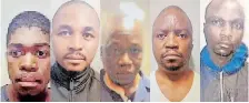  ?? ?? TSHEPISO Kwenampe (left) one of the five men who escaped from the Zeerust police holding cells has been re-arrested.