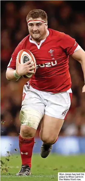  ?? ?? Wyn Jones has lost his place to Rhys Carre in the Wales front row.