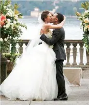  ??  ?? The couple got married on the banks of Lake Como, Italy, in 2013