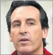  ??  ?? Arsenal boss Unai Emery