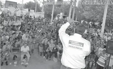  ?? CORTESÍA. ?? Homero Martínez recibió apoyo total por parte de diversas comunidade­s rurales. /