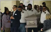  ?? ERIC GAY — THE ASSOCIATED PRESS ?? Pallbearer­s carry the casket of Amerie Jo Garza following funeral services at Sacred Heart Catholic Church in Uvalde, Texas, on Tuesday. Garza was killed in last week's elementary school shooting,
