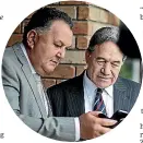  ??  ?? Northland MP Winston Peters and NZ First Whangarei candidate Shane Jones are great mates.