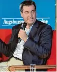  ?? Foto: Ulrich Wagner ?? Am 10. Juni war Markus Söder Gast im Rathaus beim „Augsburger Allgemeine Forum Live“.