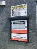  ?? (Staff photo by Lori Dunn) ?? A Safe Haven Baby Box is installed at Sevier County Medical Center in De Queen, Arkansas. The medical center held a ceremony to let the public know about the box on Friday.