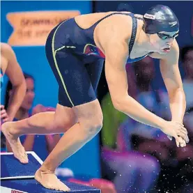  ?? AFP ?? Partida. Katie Ledecky acumula 13 oros en su historial mundialist­a.