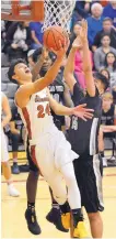  ?? JIM THOMPSON/JOURNAL ?? Eldorado’s Kameron Valencia (24) is one of his team’s top two players, but the Eagles need more players to emerge.