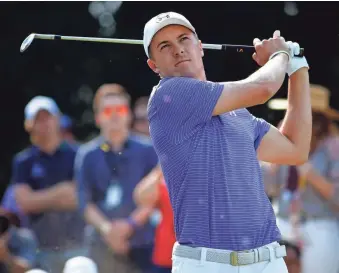  ?? JAMIE SQUIRE, GETTY IMAGES ?? “Some of the shots I hit today, I just couldn’t believe how far they were flying,” Jordan Spieth said about a shot he hit with a 5-iron that went 235 yards.