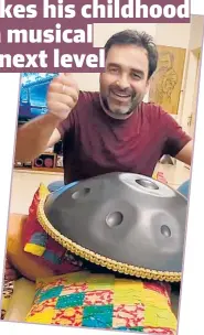  ?? PHOTO: INSTAGRAM/PANKAJTRIP­ATHI ?? Actor Pankaj Tripathi playing a handpan