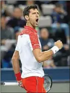  ??  ?? Djokovic a remporté le tournoi de Shanghai, dimanche.