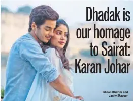  ?? PHOTO: HTCS Ishaan Khatter and Janhvi Kapoor ??