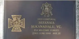  ?? Solomon Islands ?? Corporal Sefanaia Sukanaival­u grave plot in the Rabaul (Bita Paka) War Cemetery on Bougainvil­le,