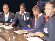  ?? MARISSA JONES ?? Hampton School girls on TVJ’s Schools’ Challenge Quiz.