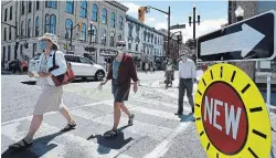  ?? CLIFFORD SKARSTEDT EXAMINER FILE PHOTO ?? Mayor Diane Therrien and
Dr. Rosana Salvaterra, seen here in June last year, made frequent appeals to citizens to keep following public health guidelines such as physical distancing during the pandemic.