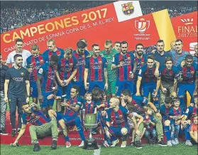  ?? FOTO: P.PUNTÍ ?? El último campeón El FC Barcelona volverá a defender título una vez más este curso