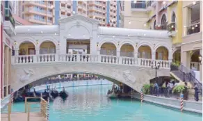  ??  ?? The Venice Grand Canal Mall in Taguig City is a piece of Venice in Metro Manila.