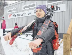  ?? FRAM DINSHAW/ TRURO NEWS ?? Emily Todd is off to the Canada Games in Alberta next month. The 16-year-old skier is impressed with her club’s new home, which was opened at Ski Wentworth Saturday.