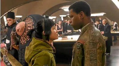  ?? –PHOTOS COURTESY OF LUCASFILM ?? The casting of Rose (Kelly Marie Tran) and Finn (John Boyega) brings Star Wars to a new level of diversity.