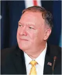  ?? FOTO: AP ?? Mike Pompeo, secretario de Estado de EE UU.