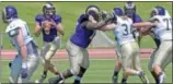  ?? TOM KELLY IV — 21ST CENTURY MEDIA ?? Quarterbac­k Andrew Derr (8) drops back to throw a pass during the West Chester University spring football game in 2013. Derr was in Common Pleas Court Wednesday after an overnight stay in Chester County Prison.