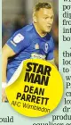  ??  ?? STAR MAN DEAN PARRETT AFC Wimbledon