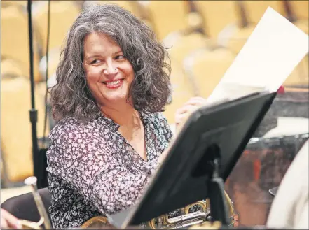  ??  ?? Kate Pritchett is the principal horn for the OKC Philharmon­ic and the first female principal in the brass section in the philharmon­ic's history. She teaches at Oklahoma City University, also. [DOUG HOKE PHOTOS/ THE OKLAHOMAN]