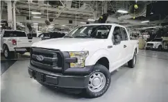  ?? FORD MOTOR COMPANY VIA THE ASSOCIATED PRESS ?? Ford’s F-series pickup line had its best month in 11 years, with 87,512 trucks sold in December.