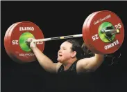  ?? Mark Schiefelbe­in / Associated Press 2018 ?? New Zealand’s Laurel Hubbard is set to make history as the first transgende­r Olympic athlete.